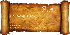 Pokorny Alex névjegykártya