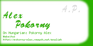 alex pokorny business card